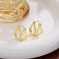 Elegant Minimalist Cross X Wrap Alloy Hoop Ear Cuffs, Light Luxury Gold Silver Plated Huggie Earrings view 2
