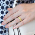 Brushed Braided Texture Ring Light Luxury Vintage Twist Design Zircon Index Finger Ring view 3