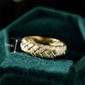 Brushed Braided Texture Ring Light Luxury Vintage Twist Design Zircon Index Finger Ring view 4