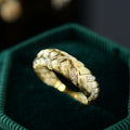Brushed Braided Texture Ring Light Luxury Vintage Twist Design Zircon Index Finger Ring view 1