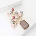 Alloy Pearl Plum Vase Brooch For Elegant Women's Apparel view 3