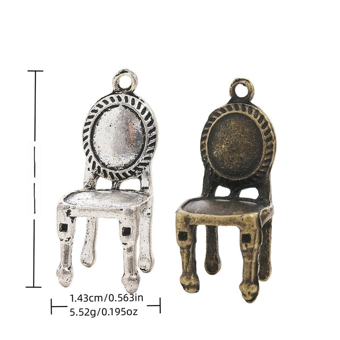 Zinc Alloy Stool Charm Pendant for DIY Necklace Bracelet Jewelry Making