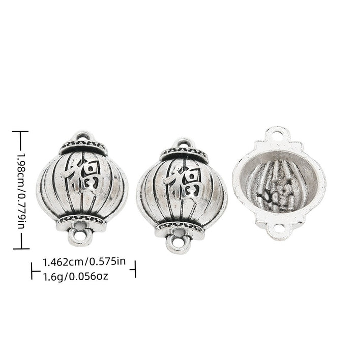 Antique Silver Zinc Alloy Lantern Charm Pendant for DIY Necklace Bracelet Jewelry Making