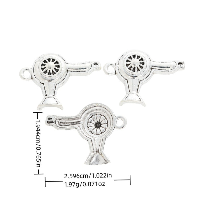 Antique Silver Zinc Alloy Hair Dryer Charm Pendant No.062594 for DIY Necklace Bracelet Jewelry Making
