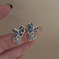 Blue Faux Pearl Floral Bow Stud Earrings Vacation Style Sweet Fresh Fashion Jewelry view 4