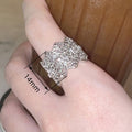 Light Luxury Vintage Palace Style Lace Ring Elegant Fashion Statement Finger Jewelry For Women view 4