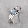Minimalist Geometric Oval Index Finger Ring With Wrapped Edge, Unique Trendy Statement Jewelry view 1
