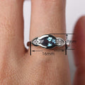 Minimalist Geometric Oval Index Finger Ring With Wrapped Edge, Unique Trendy Statement Jewelry view 4
