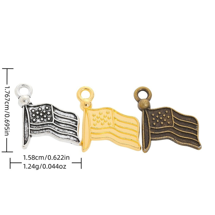 Zinc Alloy Flag Charm Pendant for DIY Necklace Bracelet Jewelry Making