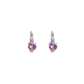 Elegant Colorful Heart Zircon Huggie Hoop Earrings For Women, Alloy Rhinestone Inlaid Minimalist Earrings view 5