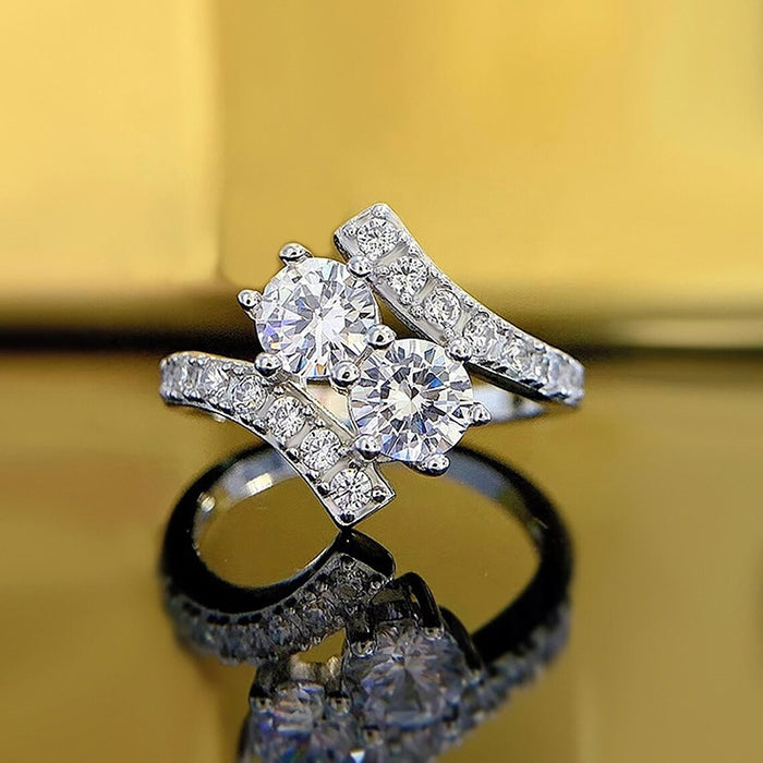 European Style Geometric Swing Arm Ring Fashion Elegant Daily Finger Ring For Women