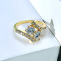 European Style Geometric Swing Arm Ring Fashion Elegant Daily Finger Ring For Women view 5