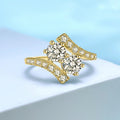 European Style Geometric Swing Arm Ring Fashion Elegant Daily Finger Ring For Women view 2
