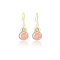Elegant Vintage Chinese Style Alloy Gourd Drop Hook Earrings With Rhinestone Crystal Pearl Dangle Earrings view 5