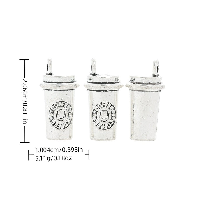 Antique Silver Zinc Alloy Cup Charm Pendant No.373567 for DIY Necklace Bracelet Jewelry Making