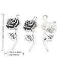 Antique Silver Zinc Alloy Flower Charm Pendant No.591995 for DIY Necklace Bracelet Jewelry Making view 1