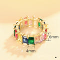 Geometric Full Rhinestone Ring Simple Hip Hop Statement Finger Ring European Style Fashion Jewelry view 4