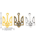 Zinc Alloy Trident Charm Pendant for DIY Necklace Bracelet Jewelry Making view 1
