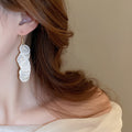 Alloy Scallop Sequin Tassel Drop Earrings For Women, Summer Resort Natural Geometric Style view 3