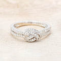 Twisted Thread Wrap Design Ring, Light Luxury Double Layer Micro Pave Versatile Finger Ring view 2