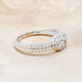 Twisted Thread Wrap Design Ring, Light Luxury Double Layer Micro Pave Versatile Finger Ring view 3