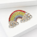 Alloy Rhinestone Rainbow Brooch Pin For Cardigans And Shirts view 3