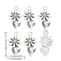 Antique Silver Zinc Alloy Flower Charm Pendant for DIY Necklace Bracelet Jewelry Making view 1