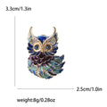 Alloy Enamel Owl Brooch Pin For Women's Suits And Cardigans view 6