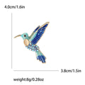 Enamel Alloy Hummingbird Brooch Pin For Womens Coats view 6