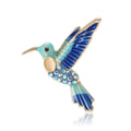 Enamel Alloy Hummingbird Brooch Pin For Womens Coats view 5