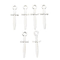 Antique Silver Zinc Alloy Knife Charm Pendant for DIY Necklace Bracelet Jewelry Making view 2