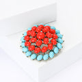 Large Round Alloy Tibetan Style Brooch For Suits And Shawls view 3
