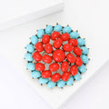 Large Round Alloy Tibetan Style Brooch For Suits And Shawls view 2