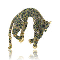 Alloy Rhinestone Leopard Brooch Vintage Men Clothing Lapel Pin view 5