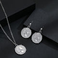 Vintage Round Portrait Coin Pendant Alloy Rhinestone Geometric Luxury Drop Earrings view 3