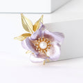 Elegant Alloy Enamel Rhinestone Daffodil Brooch Pin For Women's Apparel view 2