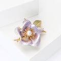 Elegant Alloy Enamel Rhinestone Daffodil Brooch Pin For Women's Apparel view 3