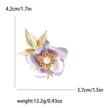 Elegant Alloy Enamel Rhinestone Daffodil Brooch Pin For Women's Apparel view 6