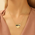 Simple Heart Pendant Necklace With LOVE Letter Charm Fashion Collarbone Chain For Women view 5