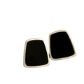 French Vintage Geometric Resin Quadrilateral Stud Earrings Elegant Designer Fashion Jewelry view 5