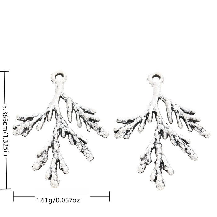Antique Silver Zinc Alloy Tree Branch Charm Pendant for DIY Necklace Bracelet Jewelry Making