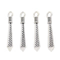 Antique Silver Zinc Alloy Cone Charm Pendant for DIY Necklace Bracelet Jewelry Making view 2