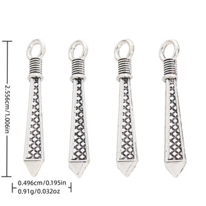 Antique Silver Zinc Alloy Cone Charm Pendant for DIY Necklace Bracelet Jewelry Making