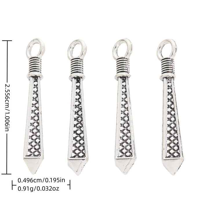 Antique Silver Zinc Alloy Cone Charm Pendant for DIY Necklace Bracelet Jewelry Making