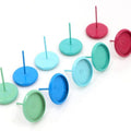 10mm Tray Stud Earring Pins Base Findings For DIY Earrings Jewelry Accessories Without Backs view 2