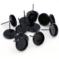 10mm Tray Stud Earring Pins Base Findings For DIY Earrings Jewelry Accessories Without Backs view 3