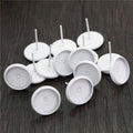 10mm Tray Stud Earring Pins Base Findings For DIY Earrings Jewelry Accessories Without Backs view 4