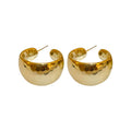 Acrylic Wide Edge Large C Shape Diamond Texture Geometric Line Hoop Earrings For Women view 5