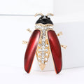 Alloy Enamel Ladybug Brooch Pin For Cardigan And Suit Decoration view 2