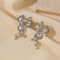 Elegant Rhinestone Crystal Butterfly Pearl Dangle Ear Cuff Clip No Piercing Luxury Women's Earrings view 3